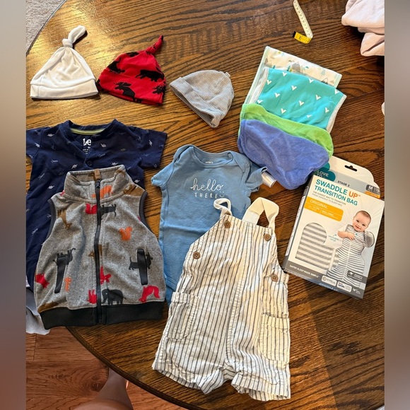 Other - 6 M Cloth Bundle W Sleep Sack & Socks